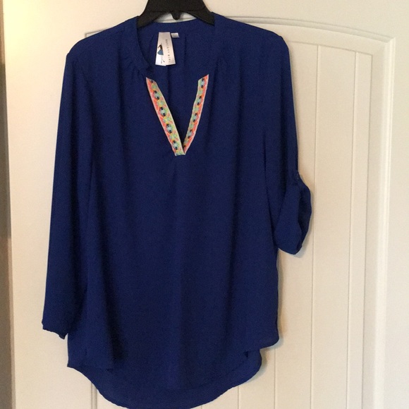 Sheer blue blouse - Picture 1 of 4